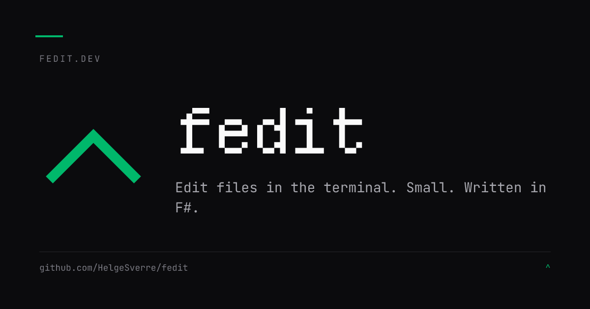 fedit — edit files in the terminal